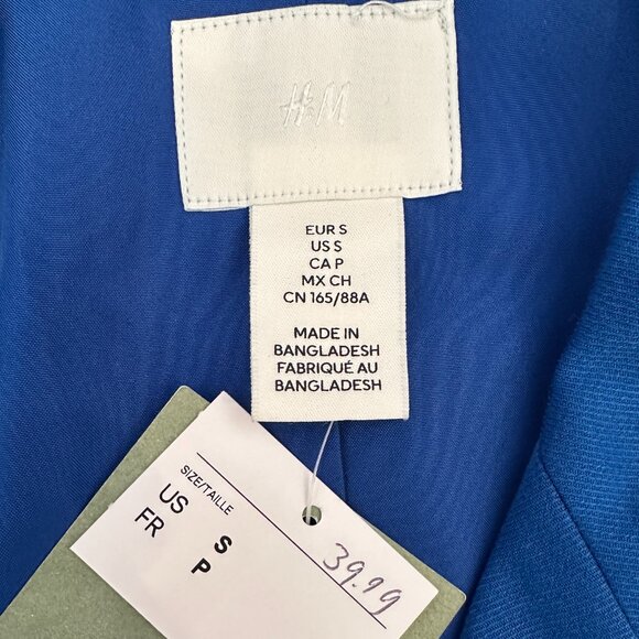 🎉NWT!🎉 H&M oversized blue blazer size small - Picture 4 of 5